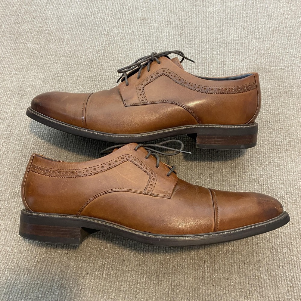 Cole Haan Grand.OS Shoes Mens Size 13 M Brown Leather Cap Toe Derby C28882 - Picture 2 of 11